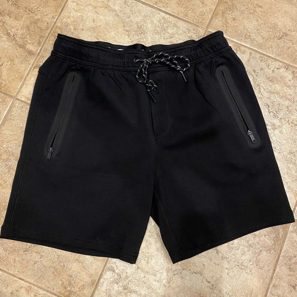 American Eagle Black Shorts with Zippers